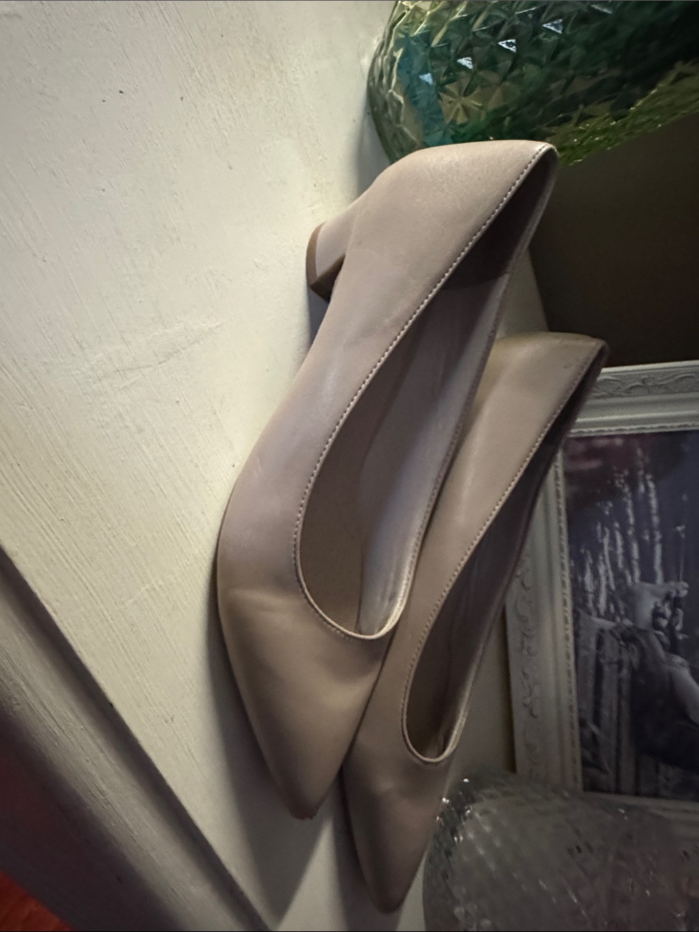 Life Stride Pointed Toe Low Heel Pumps - Taupe